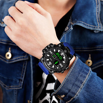 MAYZHISU Men’s Digital Sports Watch | Large Dial | Alarm, Stopwatch & Backlight | 3ATM Water Resistant | Military Style Wristwatch
