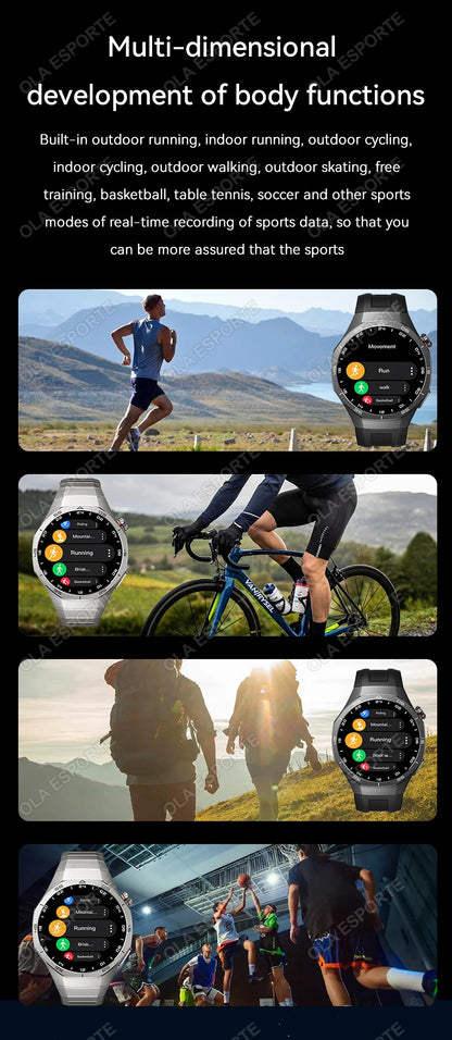 Smart Watch GPS NFC Bluetooth Call 1.52" HD Fitness Tracker Android iPhone