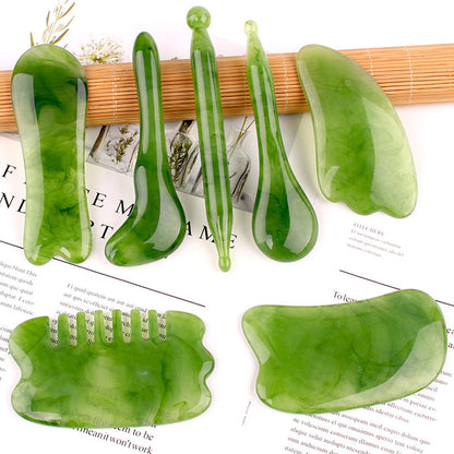 Resin Gua Sha Face Massage Tool Set (1–7pcs) – Facial Sculpting & Skincare Massage Sticks