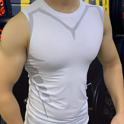Men's Compression Tank Top Sleeveless Gym Shirt Quick Dry Workout Fitness Vest