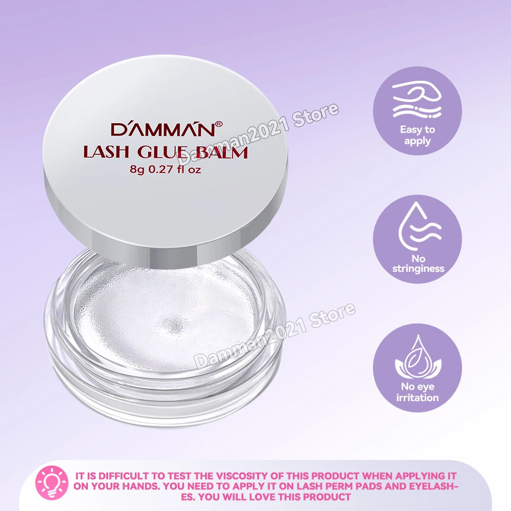 Damman Professional Lash Lift Kit – Eyelash Curling & Lifting Perm Set with Silicone Pads, Glue Balm & Tools for Salon or Advanced Home Use
