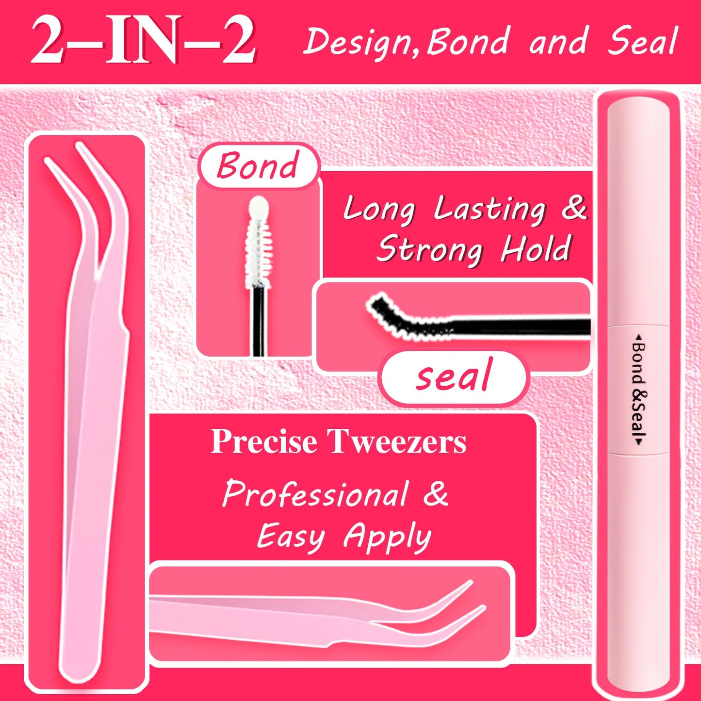 DIY Individual Eyelash Extension Kit 30D–80D – Reusable Cluster Lashes with Tweezers & Seal
