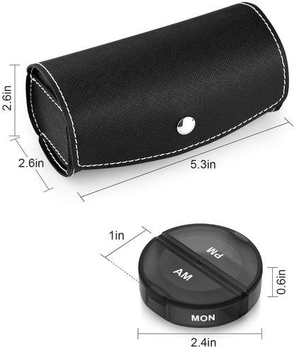 Weekly 7 Day Pill Organizer 14 Compartment Medicine Vitamin Storage Box Travel Case
