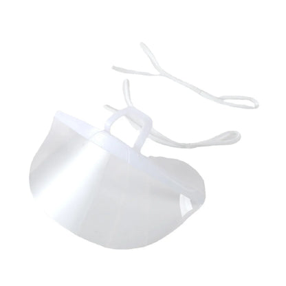 5-Pack Reusable Transparent Anti-Fog Face Shields – Plastic Mouth Covers for Restaurant, School, Salon, Beauty, or Tattoo Use