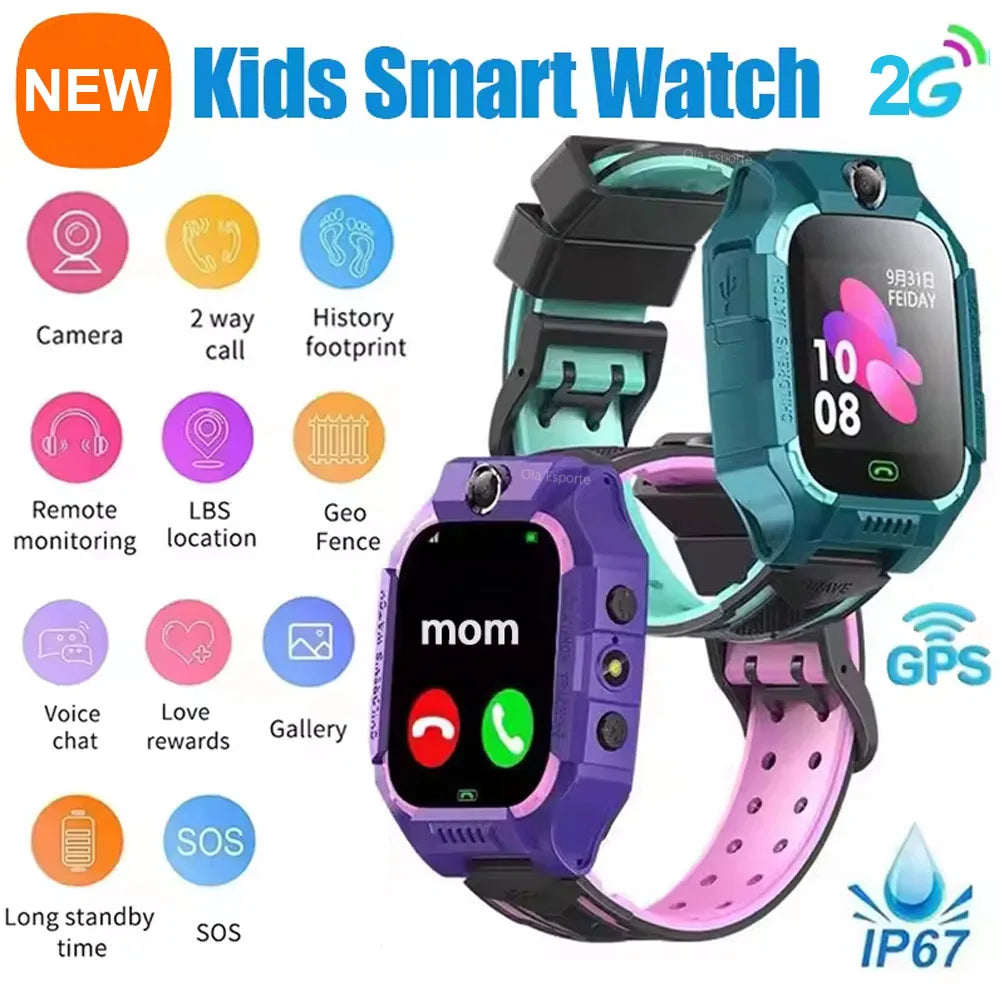 Kids 2G Smart Watch GPS SOS Calling SIM Card Touch Screen for Android iPhone