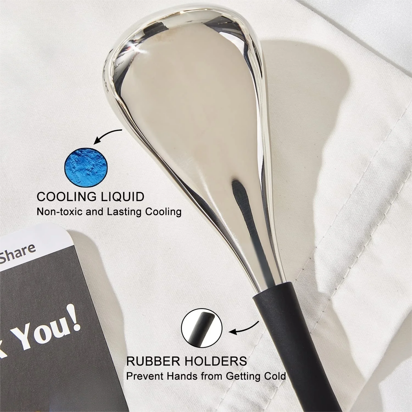 Stainless Steel Ice Globe Facial Massager – Cooling Cryo Stick for Face & Eyes
