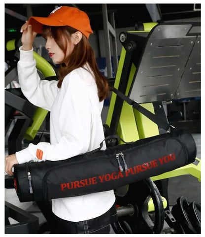 Yoga Mat Carrying Bag with Zipper Pockets – Large Capacity Fitness Gym Knapsack, Waterproof Sports Yoga Mat Holder (Women)