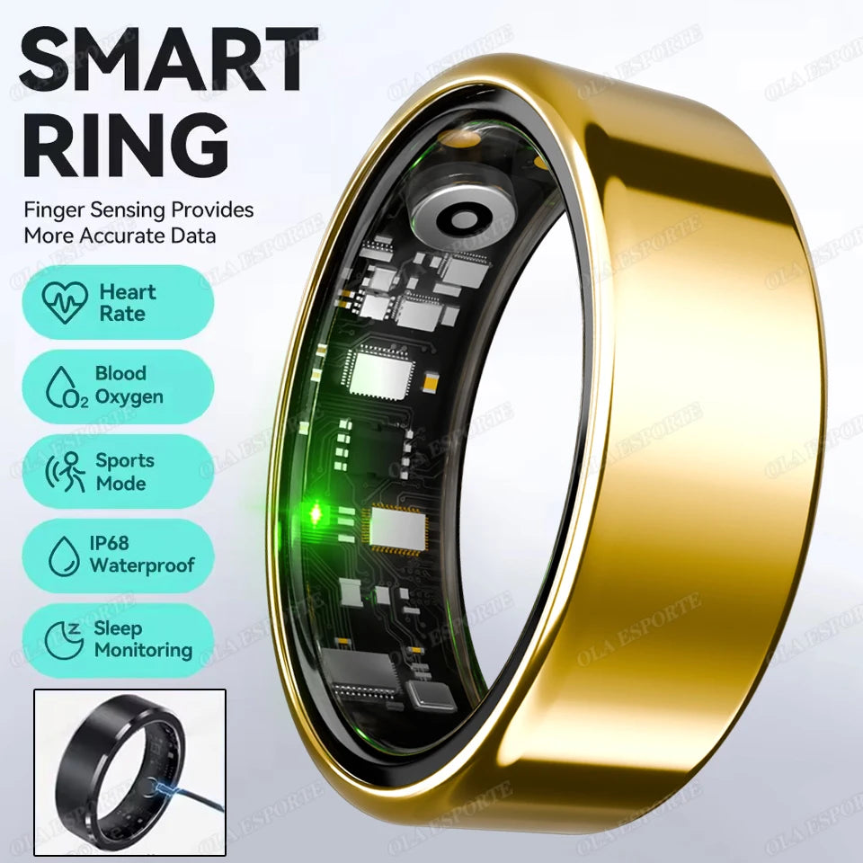 R12 Smart Ring Fitness Tracker Heart Rate Sleep Monitor 5ATM Waterproof