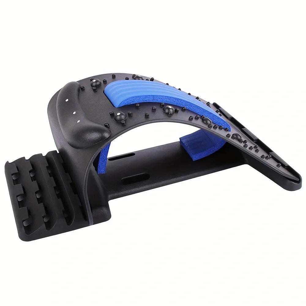 Adjustable Back Stretcher & Lumbar Support Device – Multi-Level Spine Board for Lower & Upper Back Pain Relief, Stretching & Massage