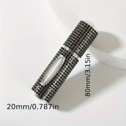Luxury Diamond-Encrusted Refillable Perfume Atomizer – 5ml Portable Travel Spray Bottle