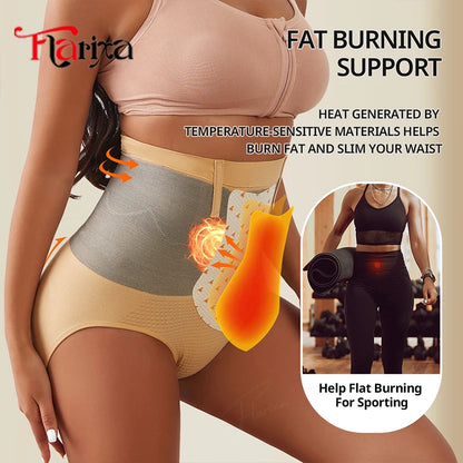 Women’s Thermal Shapewear Shorts High Waist Seamless Tummy Control Body Shaper Underwear