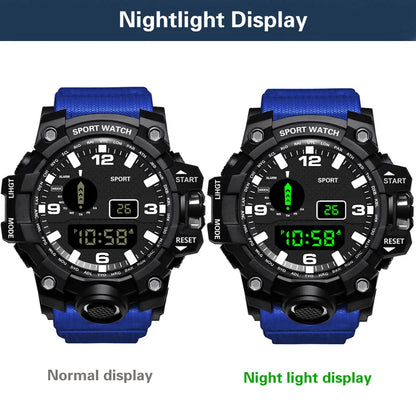 MAYZHISU Men’s Digital Sports Watch | Large Dial | Alarm, Stopwatch & Backlight | 3ATM Water Resistant | Military Style Wristwatch