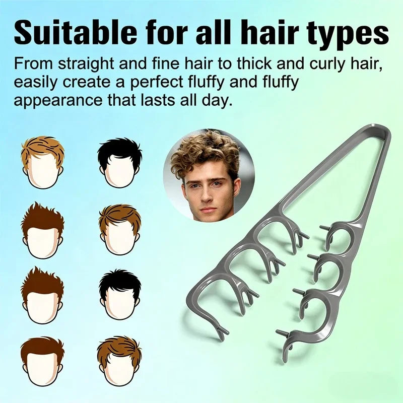 Wide Tooth Volumizing Hair Comb for Men – Detangling Styling Comb for Curly, Wavy & All Hair Types
