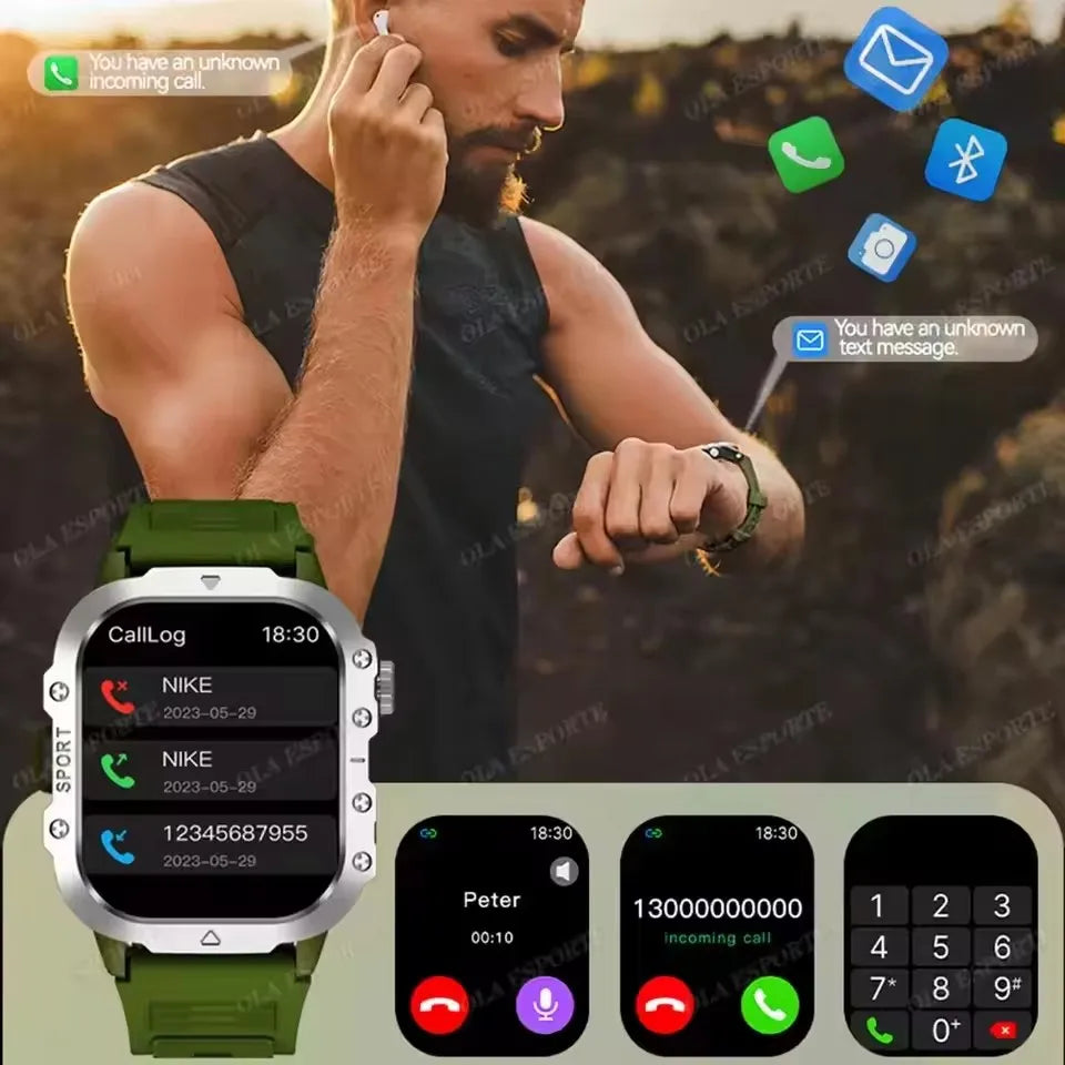 Men’s & Women’s Smart Watch – Fitness Tracker with Heart Rate, Sleep Monitor, Waterproof & Bluetooth Calls for iOS & Android