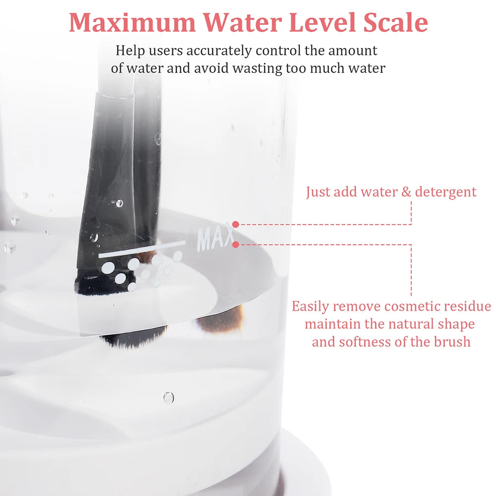 Automatic Makeup Brush Cleaner & Dryer – Electric Cosmetic Brush Washing Machine, Air Drying Stand