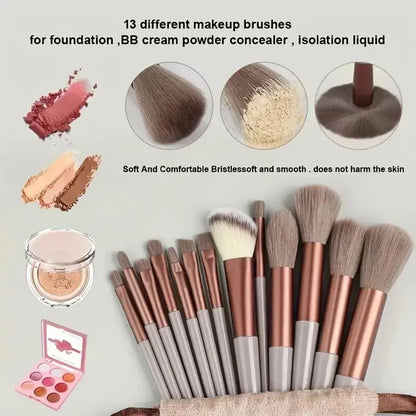 Professional Premium Quality Soft Fluffy Makeup Brush Set – Foundation, Powder, Eyeshadow, Kabuki, Blending Brushes with Sponge & Storage Bag