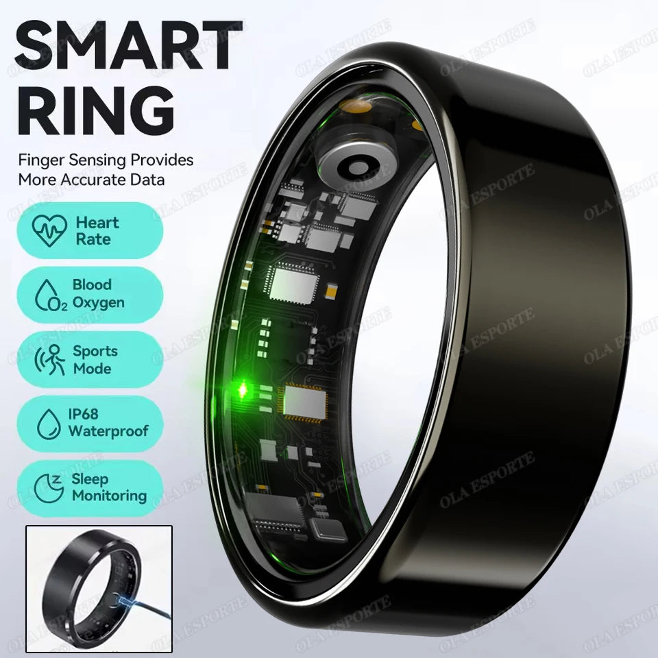 R12 Smart Ring Fitness Tracker Heart Rate Sleep Monitor 5ATM Waterproof