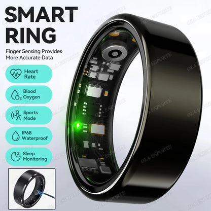 R12 Smart Ring Fitness Tracker Heart Rate Sleep Monitor 5ATM Waterproof