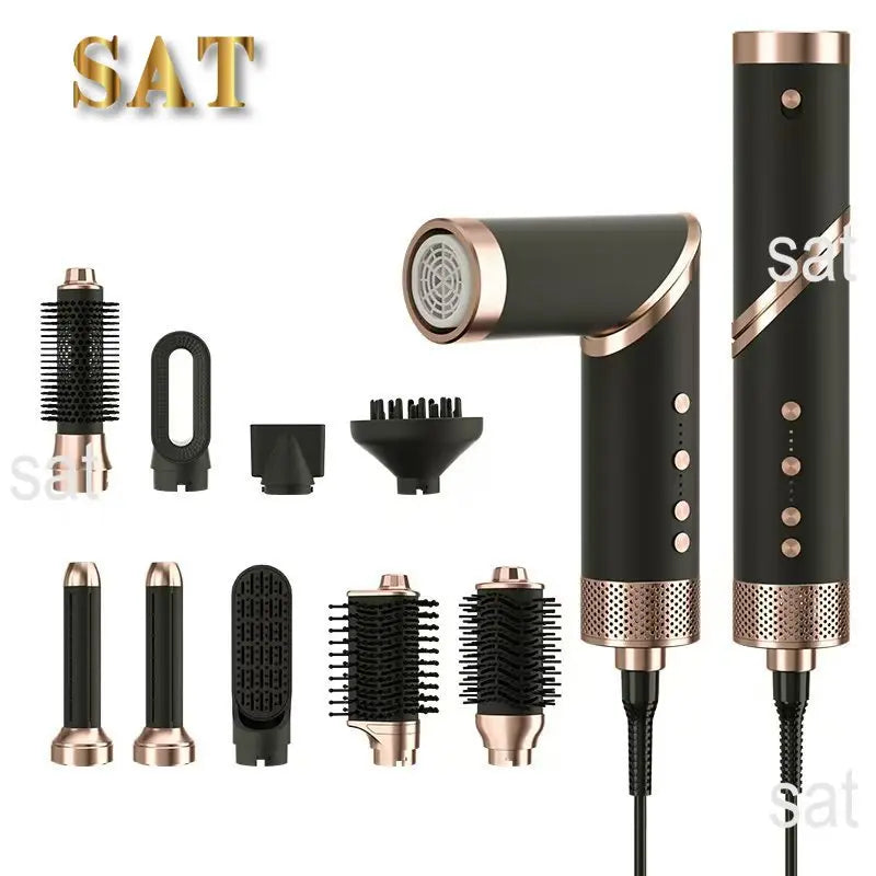 6-in-1 Hot Air Hair Styler Dryer Brush Auto Curler Straightener Volumizer 1400W