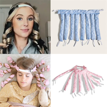 Heatless Octopus Hair Curler Headband – Soft Foam Overnight Curling Rod with Velcro Strap (1-Pack)