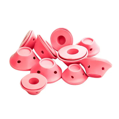 10PCS / 20PCS Silicone Heatless Hair Curlers – Soft Rubber No-Clip Hair Rollers for DIY Waves & Curls