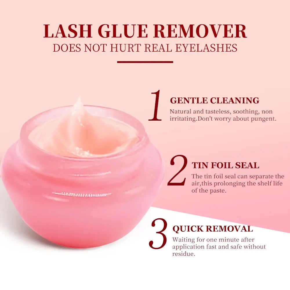 GTGDHNY Eyelash Glue Remover – Professional Cream Adhesive Remover for Eyelash Extensions, Quick Dissolving & Gentle Formula