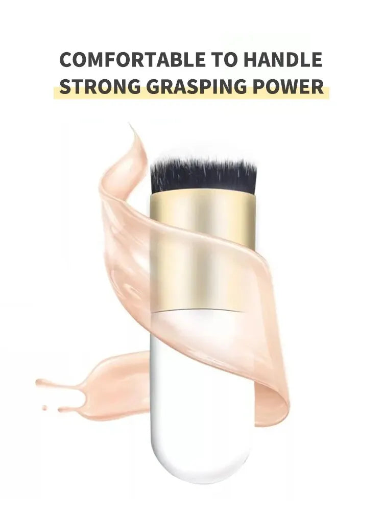 Mushroom Foundation Brush – Large & Small Makeup Brush Set | Soft Synthetic Bristles | For Foundation, BB Cream & Liquid Makeup