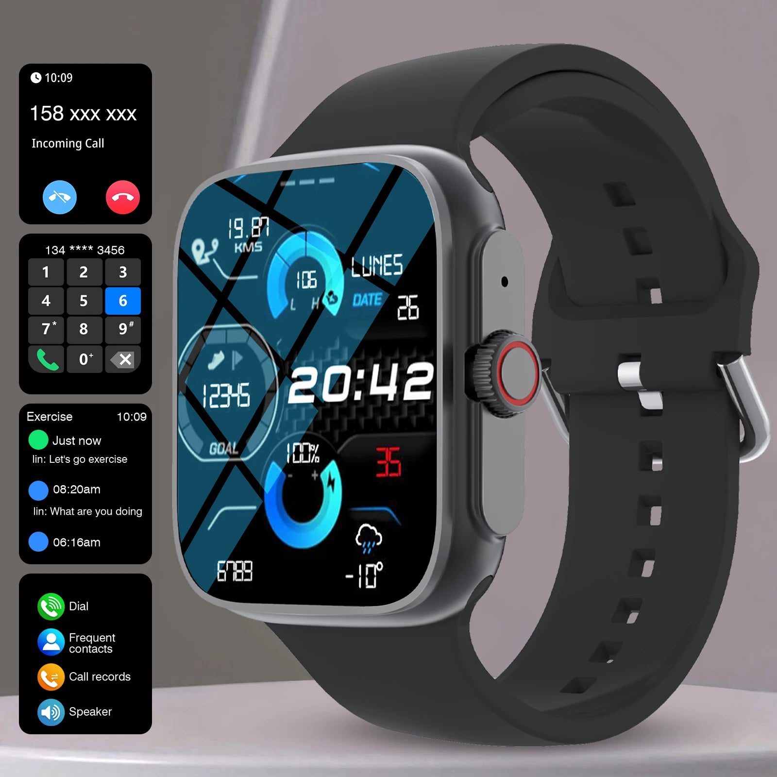 Smart Watch Bluetooth Calling Fitness Tracker Touch Screen for Android iPhone