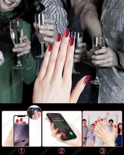 NFC Smart Nail Chip Tag for Android iPhone Virtual Call SOS Contact Waterproof