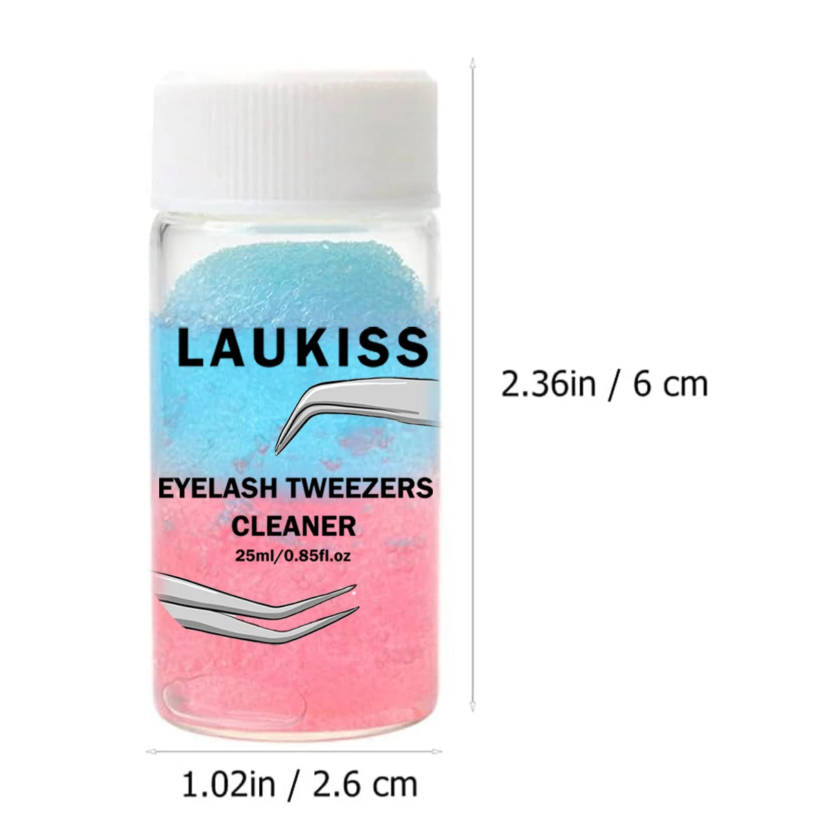 25ml Eyelash Tweezers Cleaner with Sponge Ball Lash Extension Tool Glue Remover Liquid Reusable