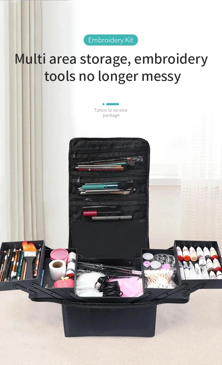 Large Capacity Makeup Bag Cosmetic Organizer Case Waterproof Travel Beauty Box