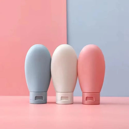 3-Piece Travel Refillable Silicone Bottles – 60ml/100ml Squeeze Tubes for Shampoo, Lotion & Toiletries