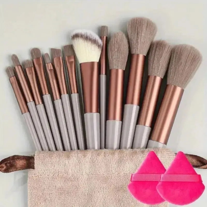 Professional Premium Quality Soft Fluffy Makeup Brush Set – Foundation, Powder, Eyeshadow, Kabuki, Blending Brushes with Sponge & Storage Bag