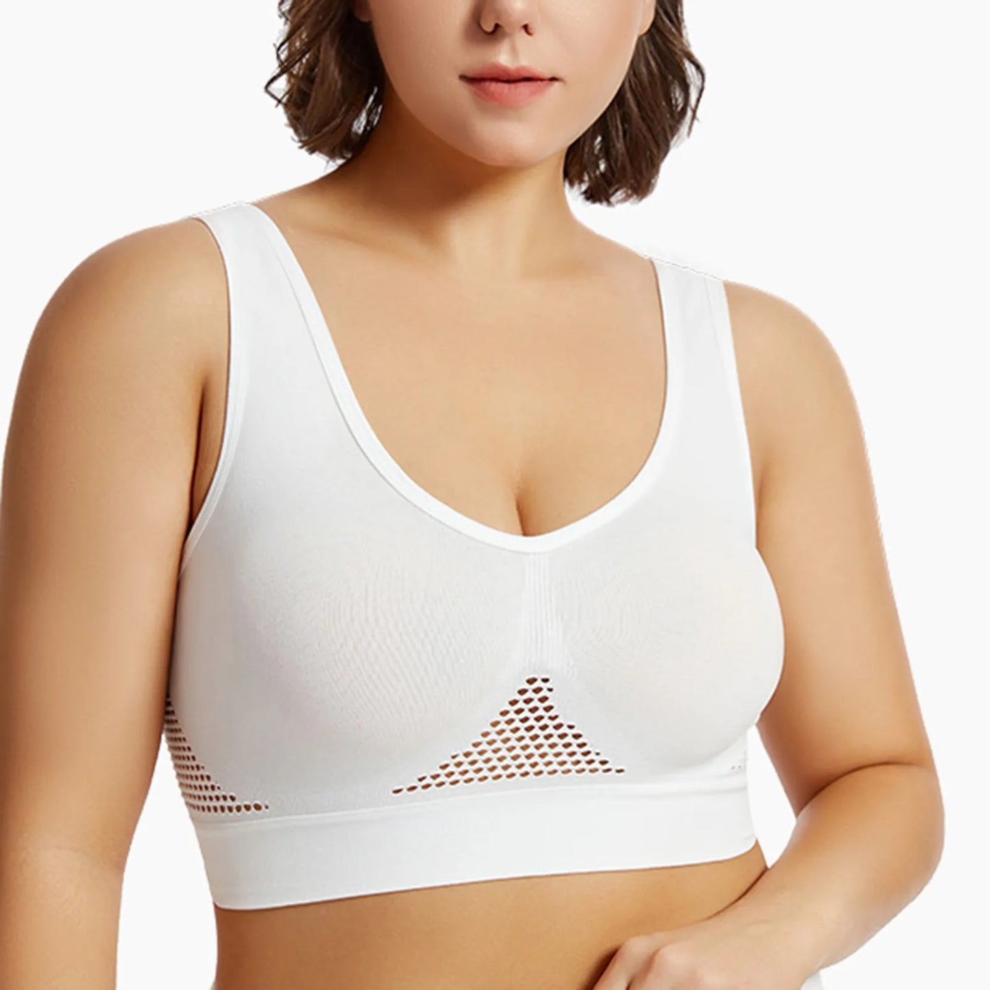 Women’s Sports Bra – Breathable Support Yoga & Running Bra, Soft Shock-Absorbing Fitness Top (No Underwire)