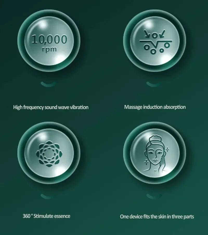 3-in-1 Facial Beauty Massager – Skin Toning Tool for Face, Neck & Eyes