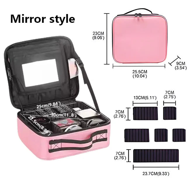Professional Makeup Case Travel Cosmetic Organizer Waterproof Beauty Storage Bag
