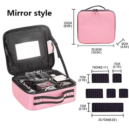 Professional Makeup Case Travel Cosmetic Organizer Waterproof Beauty Storage Bag
