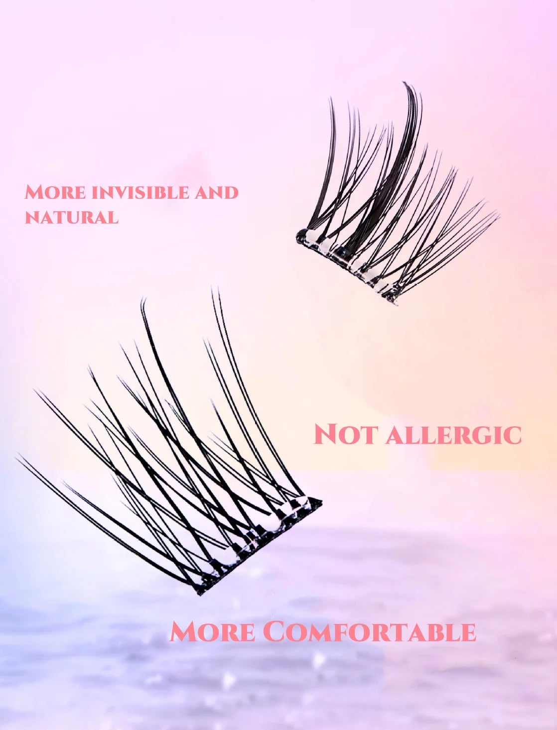 MIAOJIE No-Glue False Eyelashes – Easy 3-Step DIY Natural Look, Lightweight Reusable Lashes for Beginners, Sunflower Design