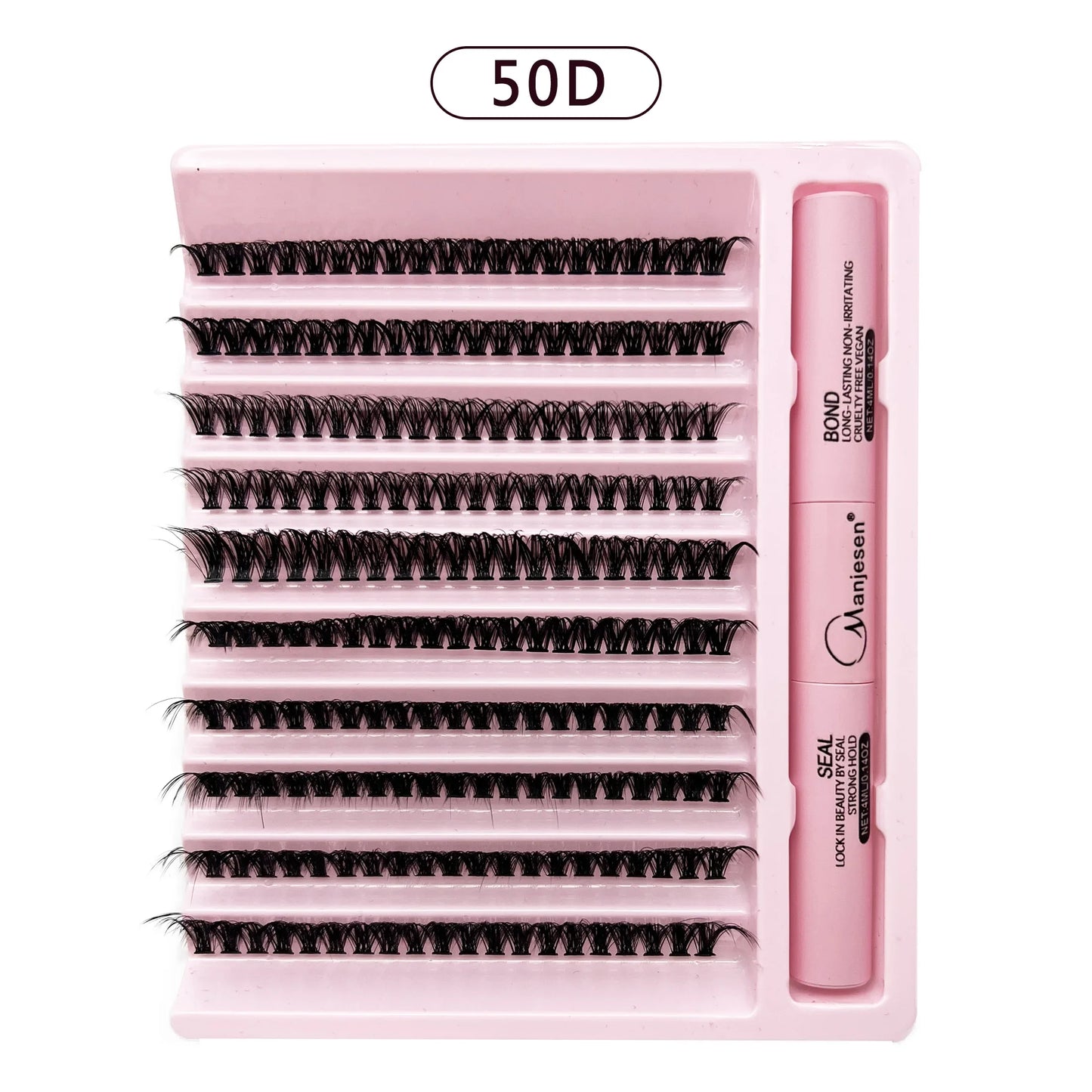 200 PCS Cluster Eyelashes with Lash Bond & Seal – DIY Lash Extension Kit with Glue and Accessories