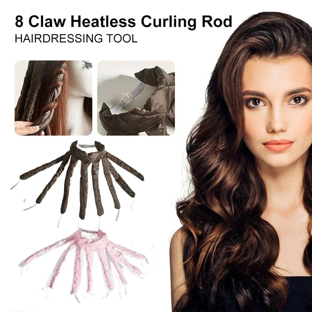 Heatless Octopus Hair Curler Headband – Soft Foam Overnight Curling Rod with Velcro Strap (1-Pack)