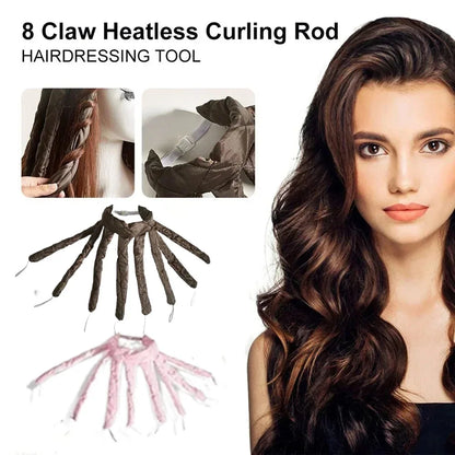 Heatless Octopus Hair Curler Headband – Soft Foam Overnight Curling Rod with Velcro Strap (1-Pack)