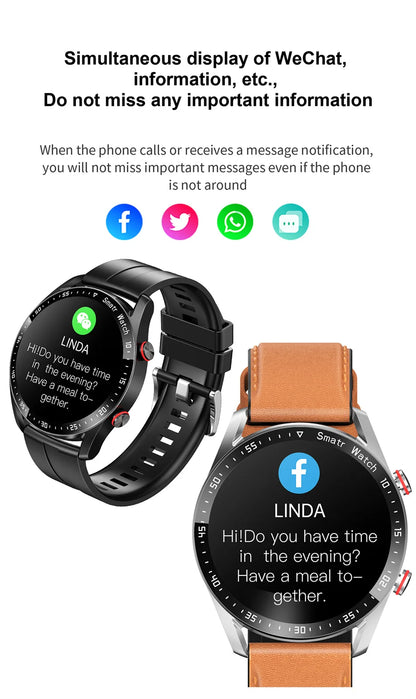 Men’s Bluetooth Smart Watch | Fitness & Activity Tracker | Call & Message Alerts | Waterproof Sports Smartwatch with Box