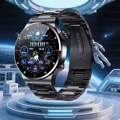 Men’s Bluetooth Call Smart Watch with GPS – AMOLED Full Screen Fitness Tracker for iOS & Android