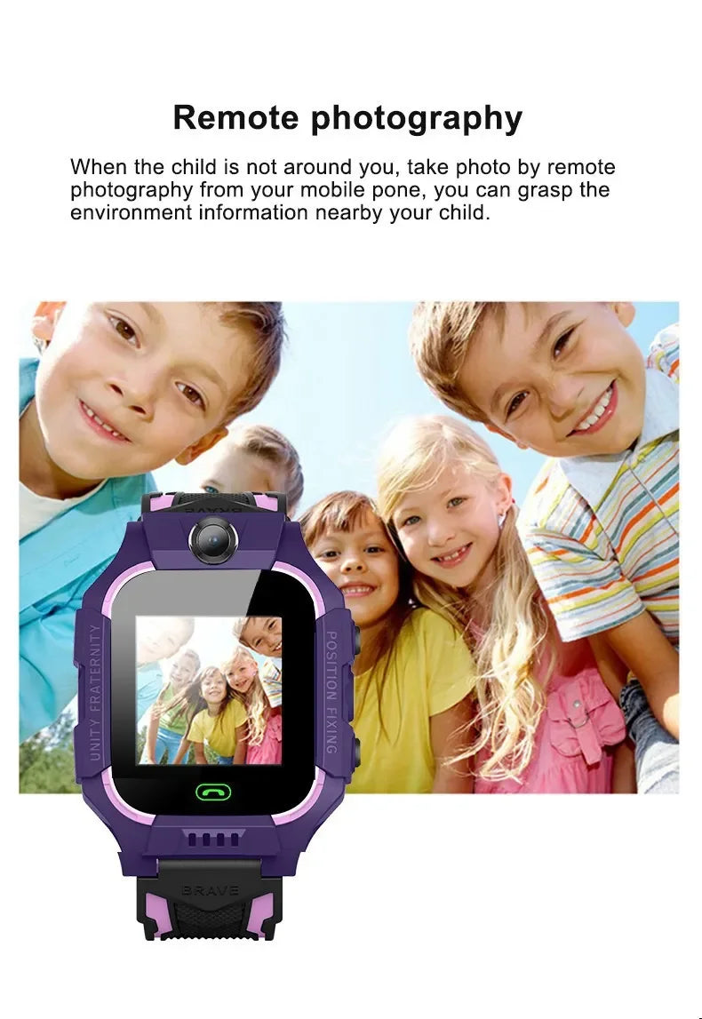 Kids 2G Smart Watch SIM Card SOS Call Camera Voice Chat Touch Screen Q19
