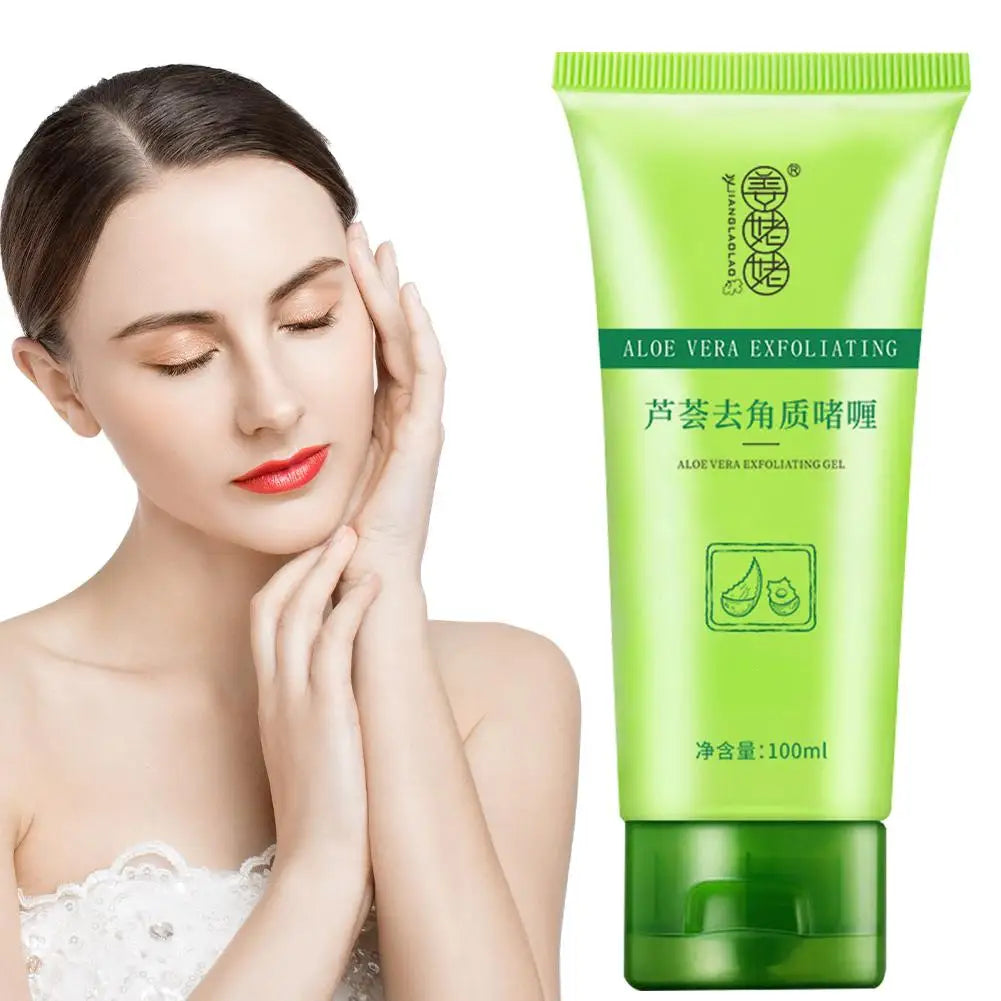 Aloe Vera Face Exfoliating Gel Scrub – Gentle Facial Cleanser, Removes Impurities, Moisturizes & Helps Reduce Pores – 30g / 100g