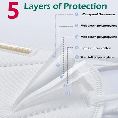 Kids KN95 Face Masks 10-100 Pack Disposable Protective Non-Woven Masks