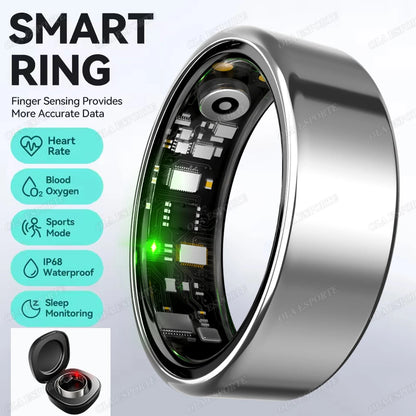 R12 Smart Ring Fitness Tracker Heart Rate Sleep Monitor 5ATM Waterproof