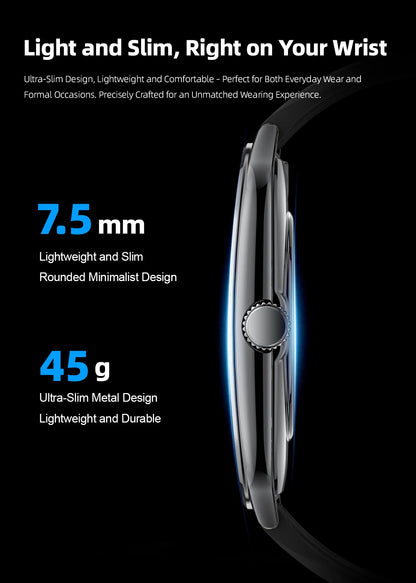 Smart Watch 1.96" AMOLED Bluetooth Call Fitness Tracker IP68 for Android iOS