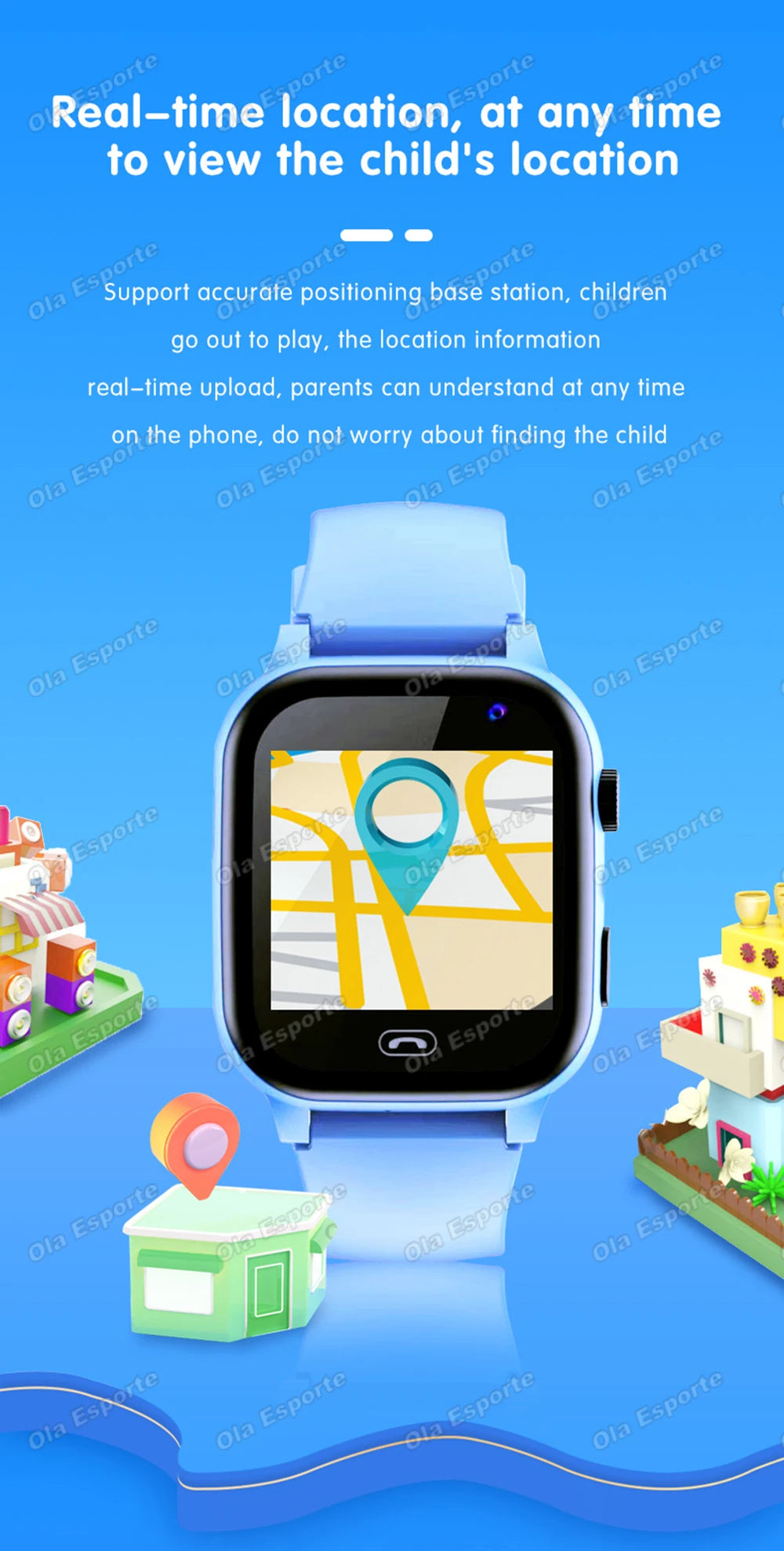 Kids 4G Smart Watch SIM Card Phone SOS Call Camera GPS Touch Screen Watch
