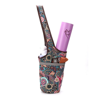 Large Yoga Mat Bag Women Gym Tote – Canvas Fitness Shoulder Bag with Zipper Pockets, Travel Sports Carry Bag (No Mat)